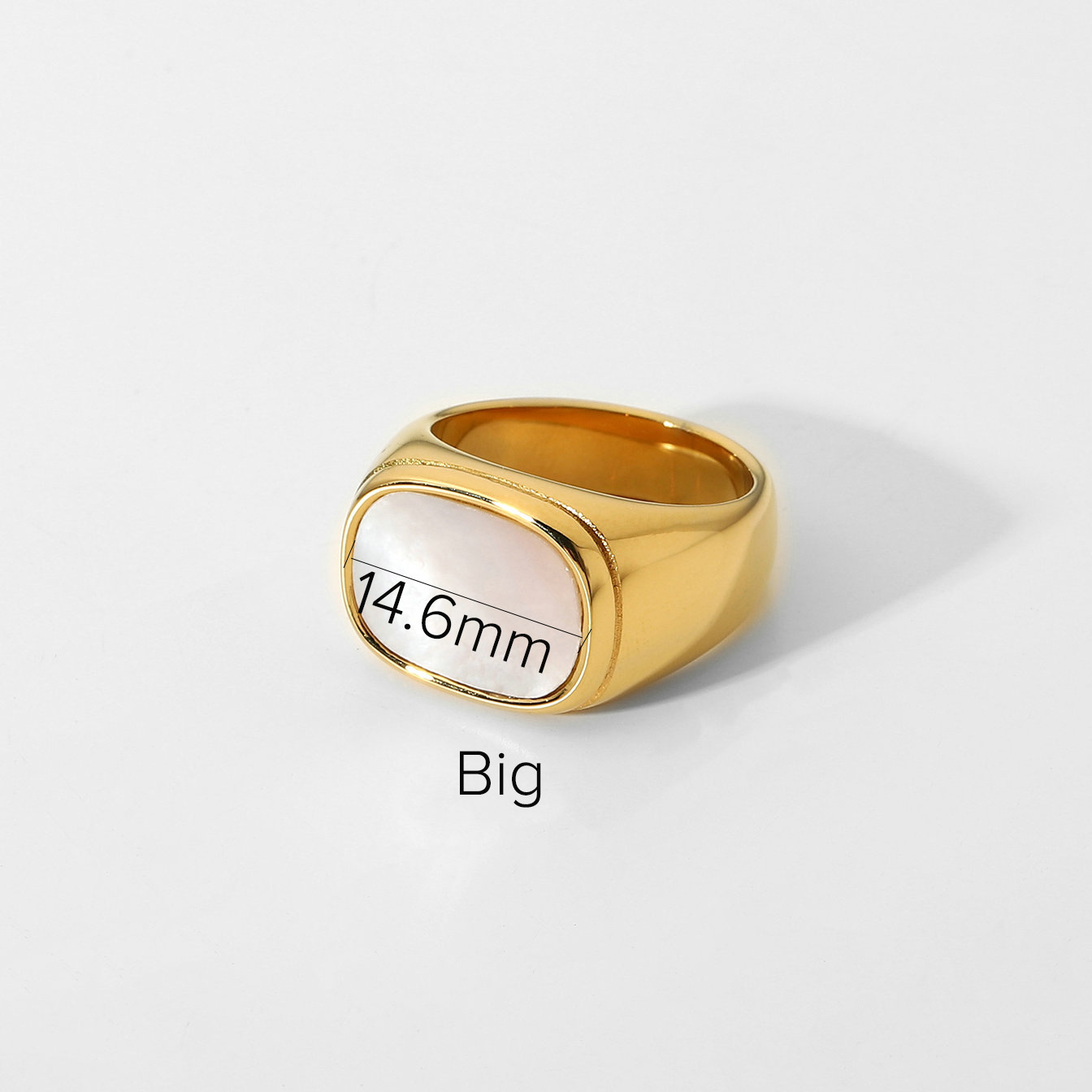 Zircon Ring 18K Gold Plated Stainless Steel