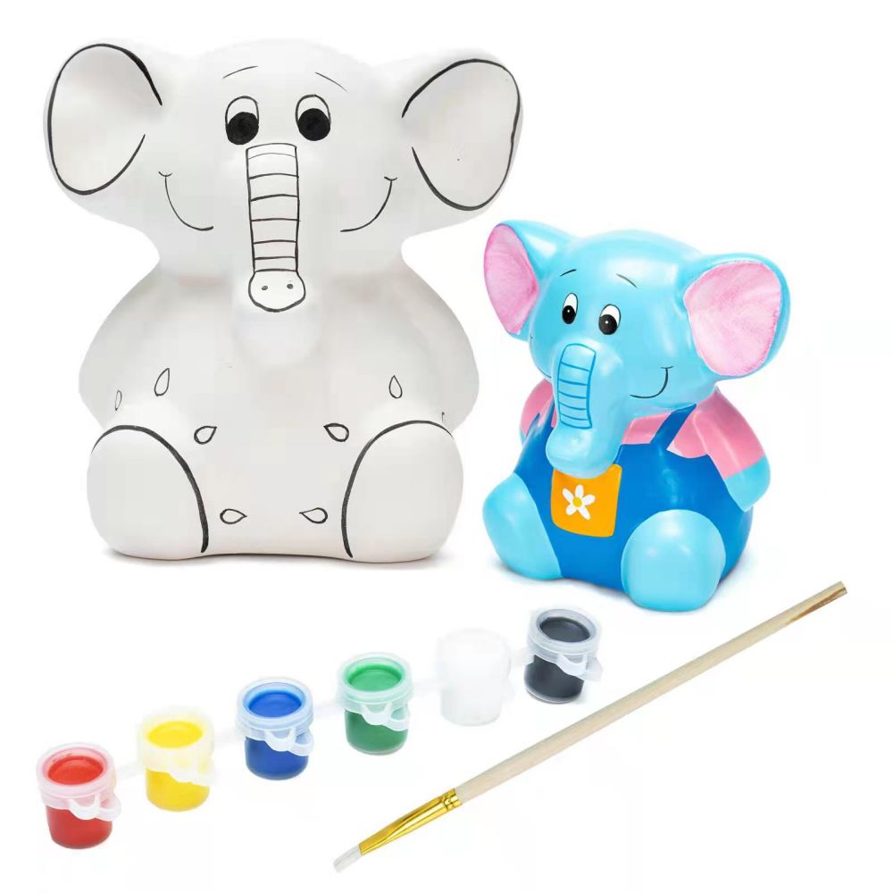 paint your own ceramic elephant piggy bank