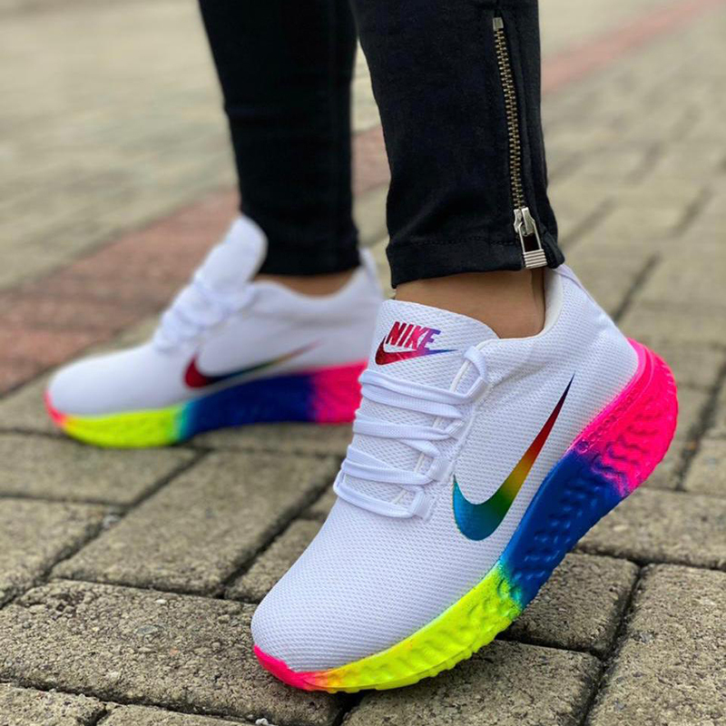 nike multi coloured womens trainers