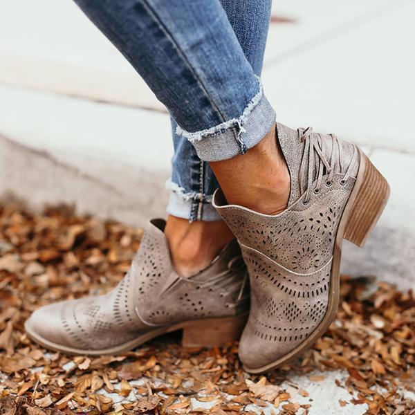 Cosylands Laser Cutout Ankle Booties