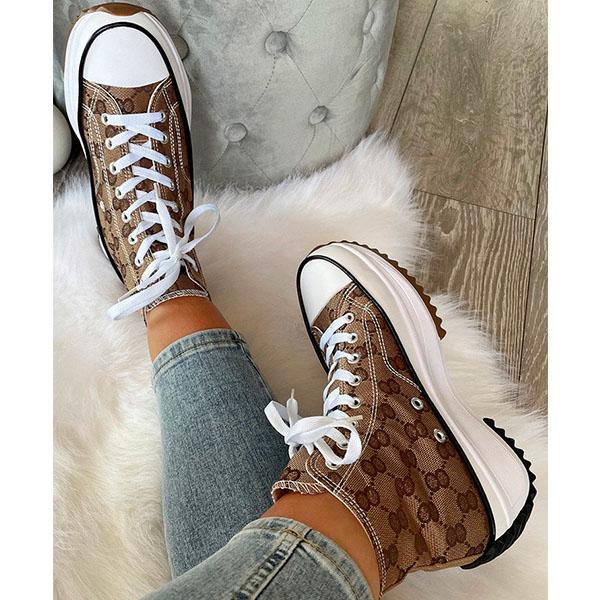 Cosylands Lace Up Chunky High Top Sneakers