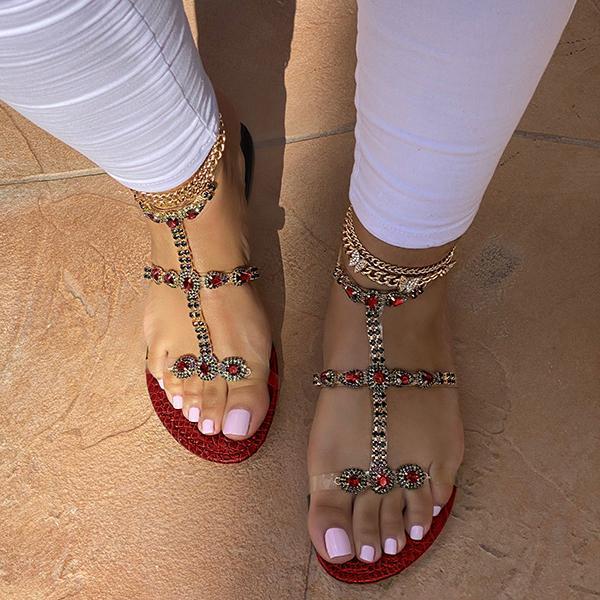 Cosypairs Jewelry Inlaid Fashion Transparent Sandals