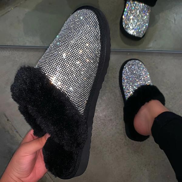 Cosypairs Diamond Faux Fur Slippers
