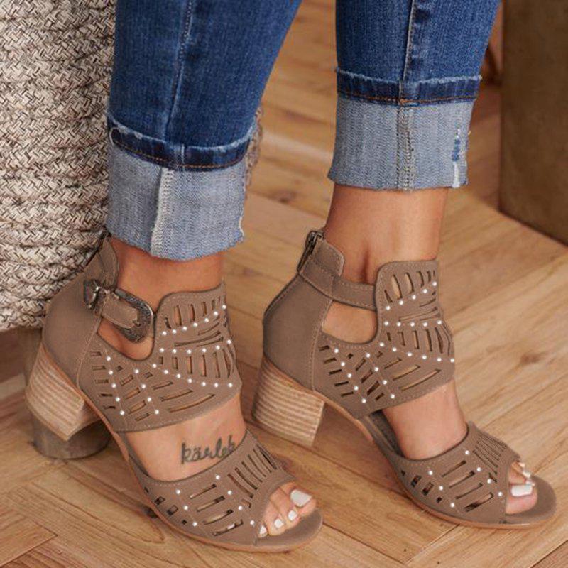 Cosypairs Women Cut-out Casual Sandals