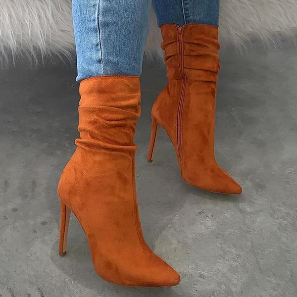 Cosypairs Side Zipper High Heel Boots