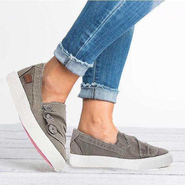 jellipops women casual button comfy sneakers