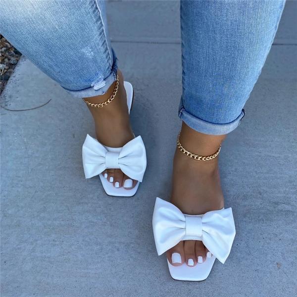 Cosypairs Bow Slip on Flat Slippers