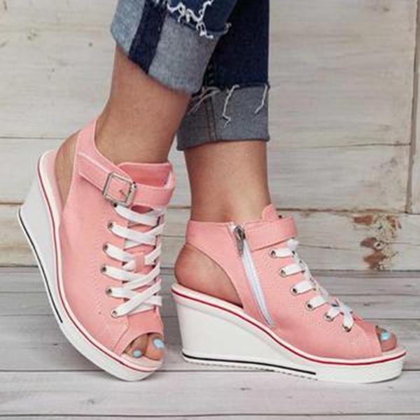 Cosypairs Cute Wedge Canvas Sneakers