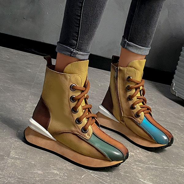 Cosypairs Women's Patchwork Athletic Boots