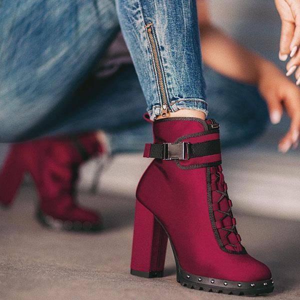 Cosypairs  Fall Winter High Heel Comfy Boots
