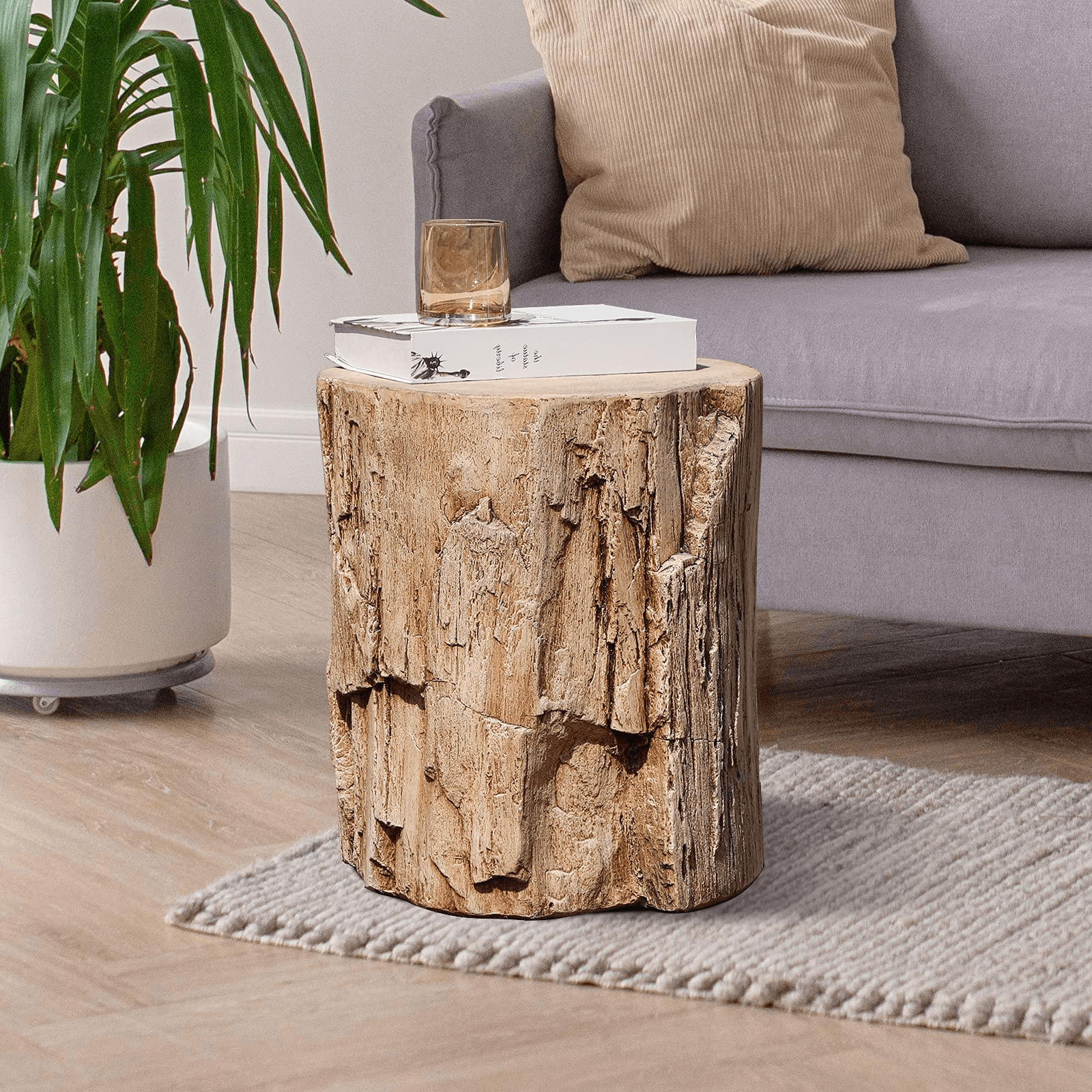 faux stump stool