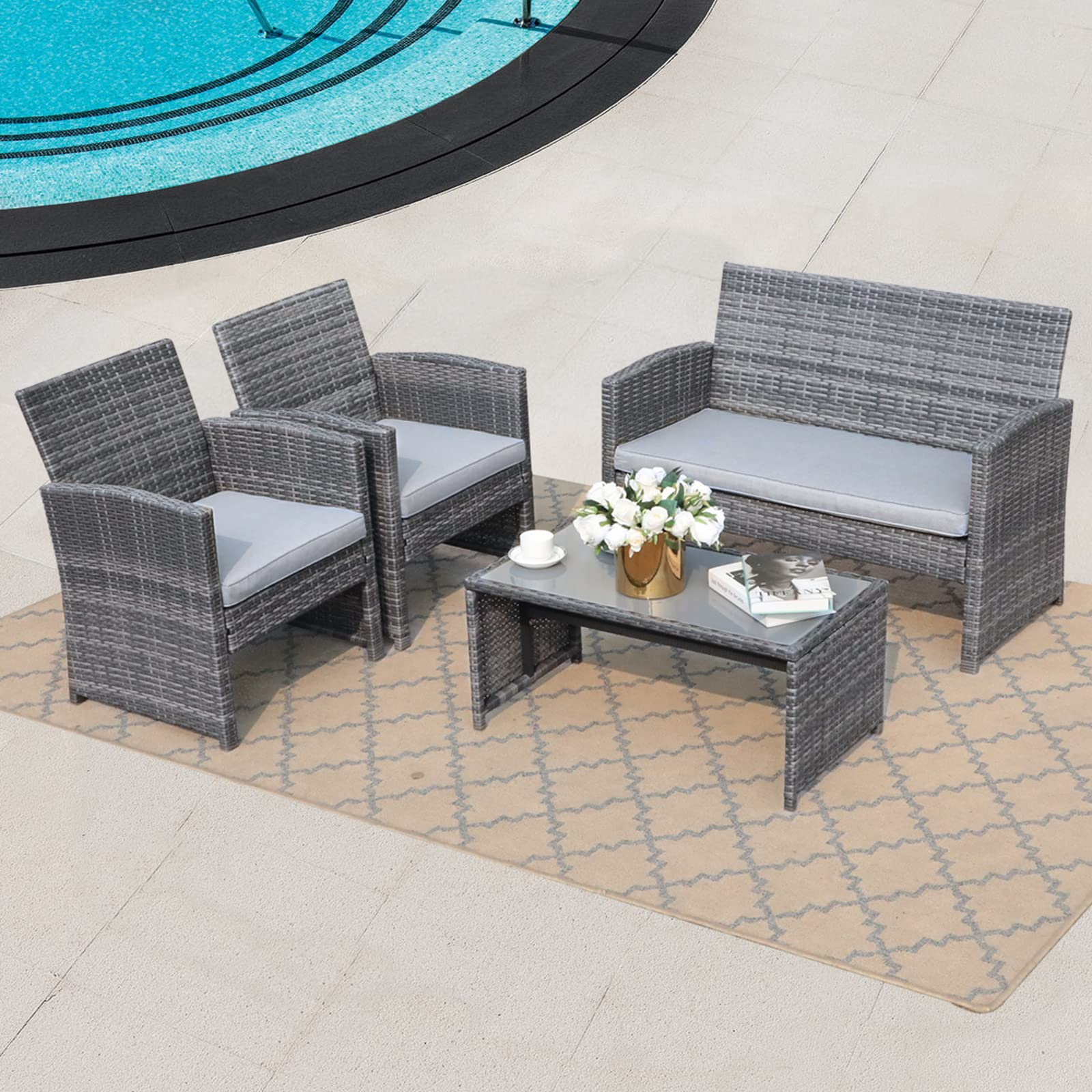 4 seater outdoor patio set