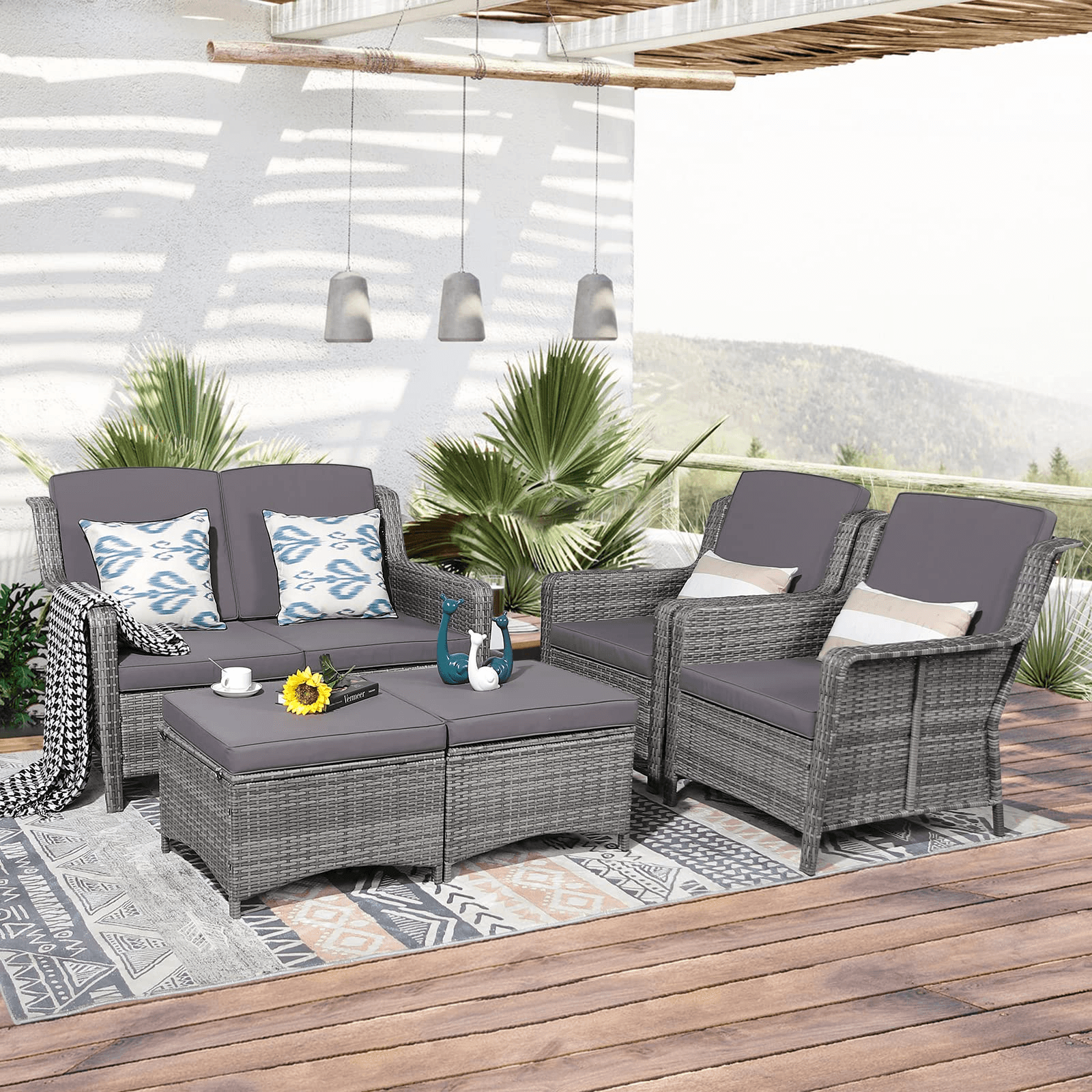 george home rattan sofa set