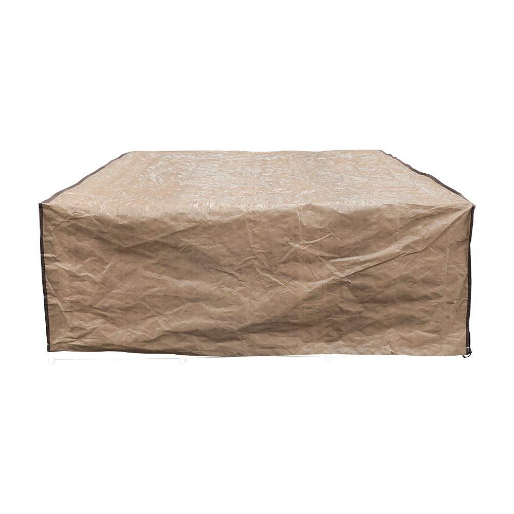 Outdoor Patio Polyester Sofa Cover, 89" L x 65" W x 24" H, Neutral Beige | Orange-Casual