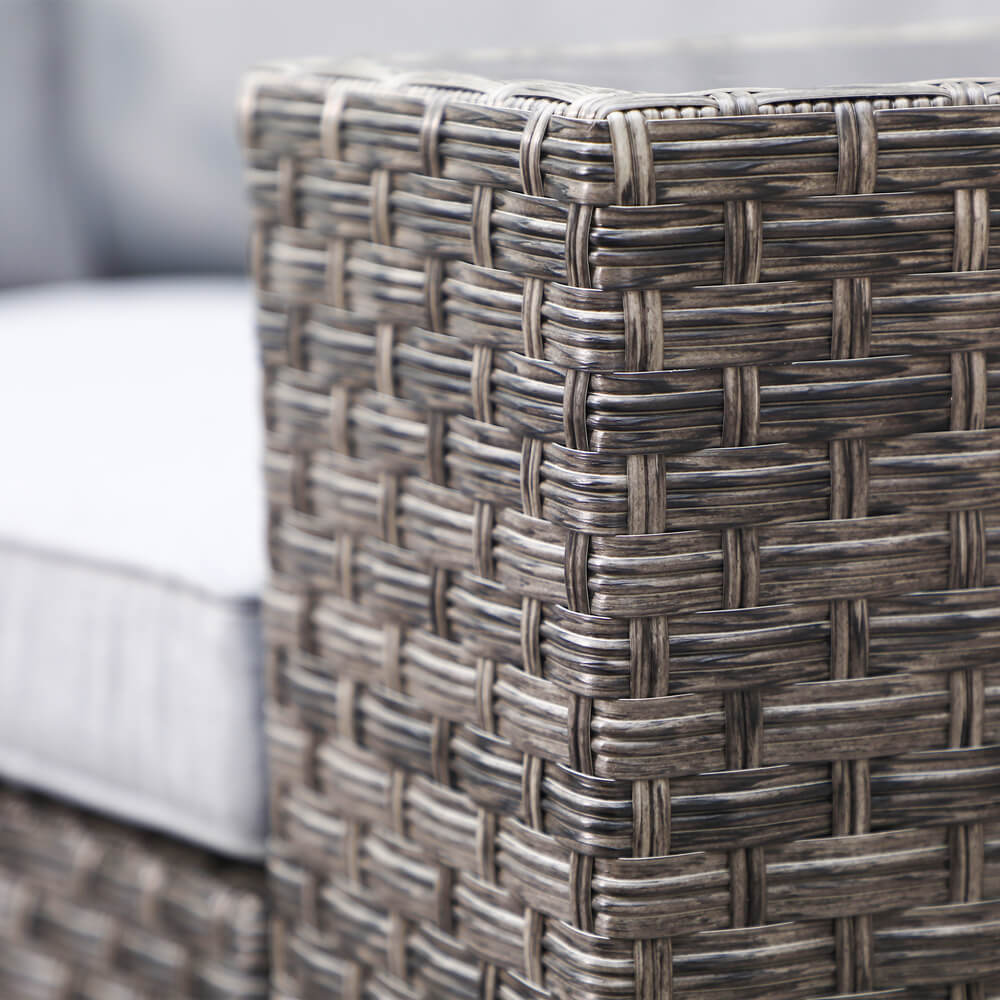 11pcs Outdoor Curved Sofas Wicker Half-Moon Sectional Set, 4 Colors | Orange-Casual