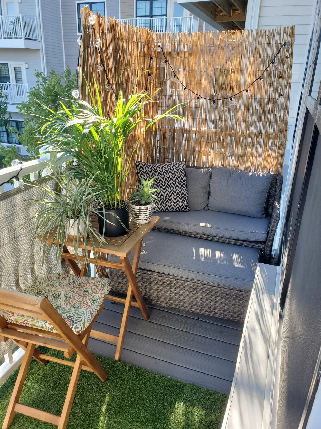 Wicker Loveseat Set with a Storage Bin