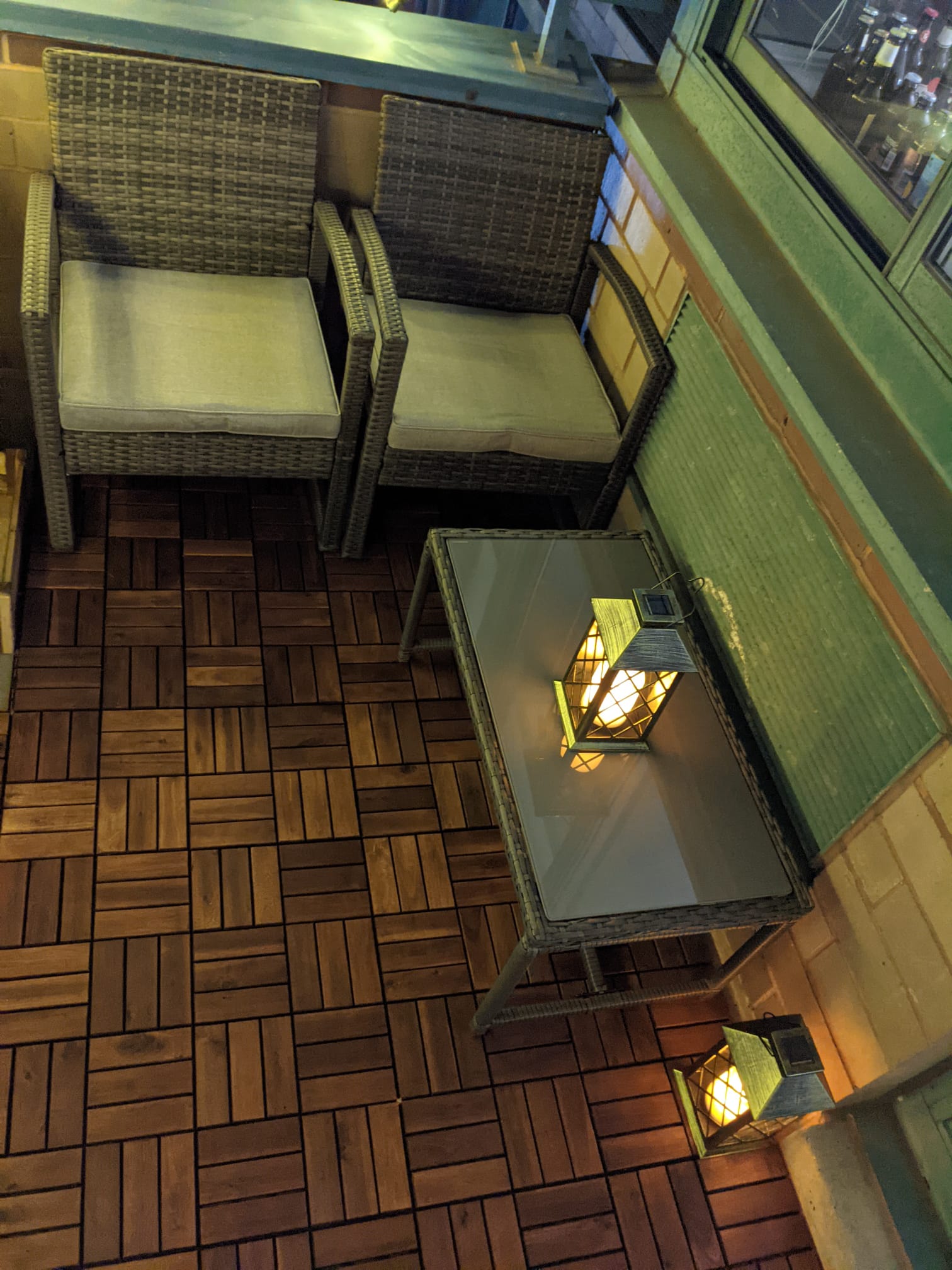 4pcs Patio Conversation Set For Small Spaces