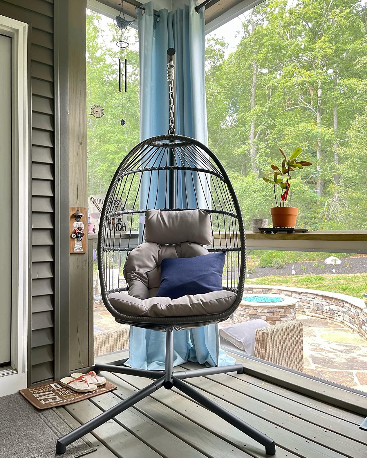 Best hanging egg 2024 chair with stand