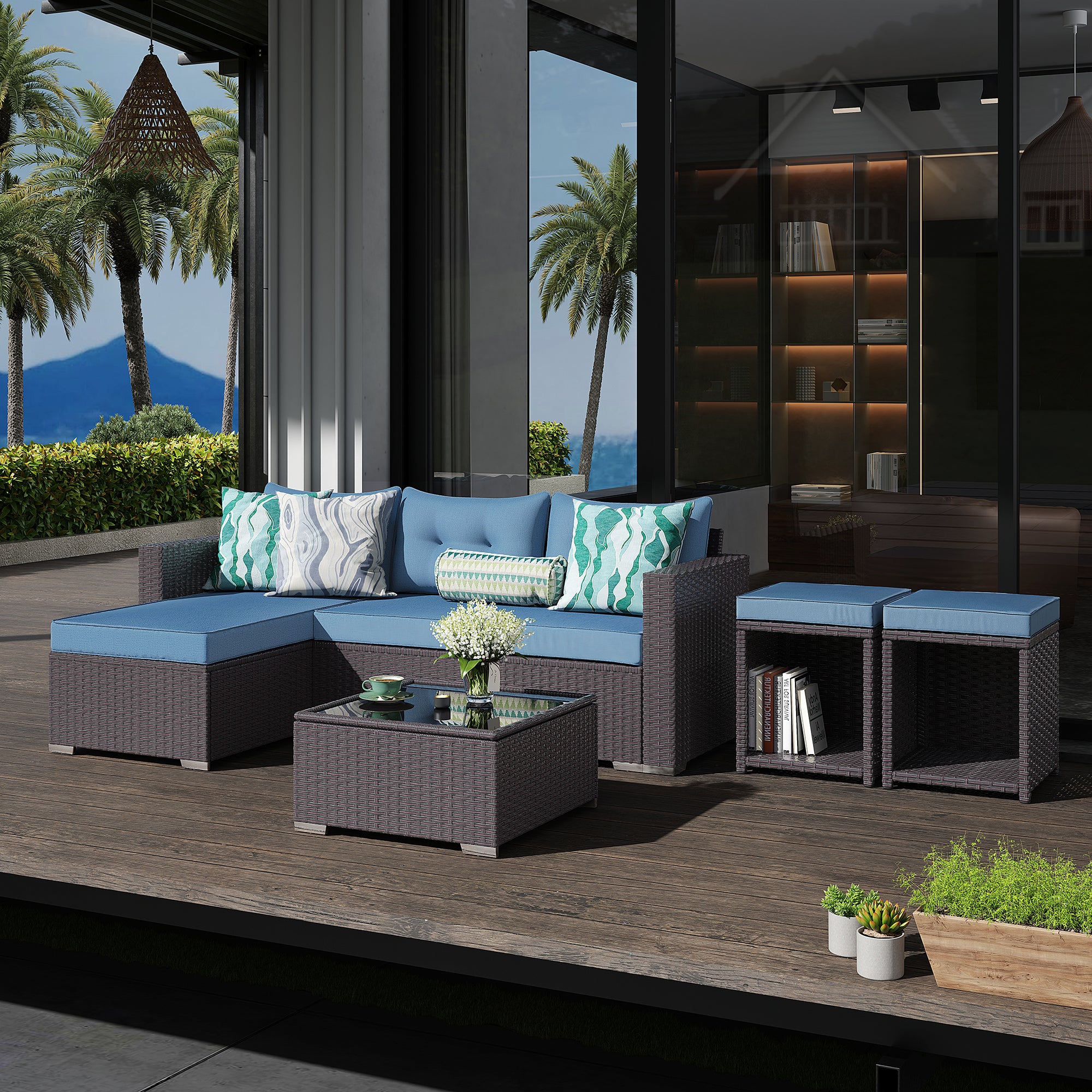 Using Patio Furniture To Create Outdoor Movie Night | Orange-Casual