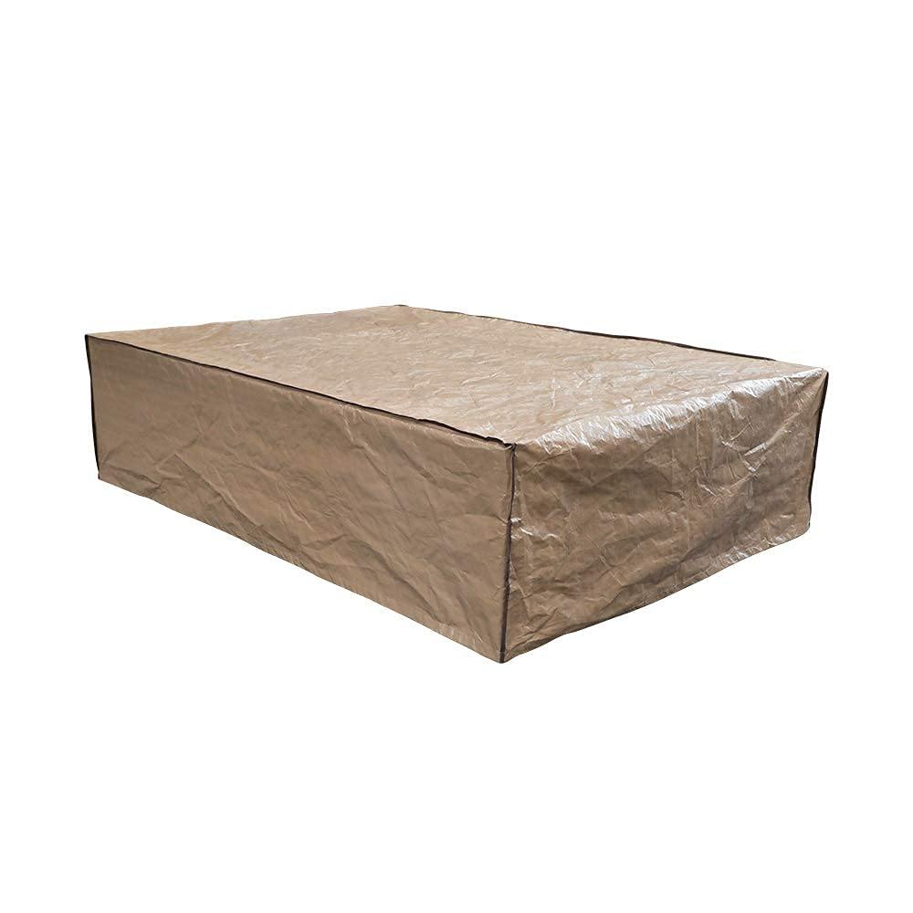 Outdoor Patio Polyester Sofa Cover, 89" L x 65" W x 24" H, Neutral Beige | Orange-Casual