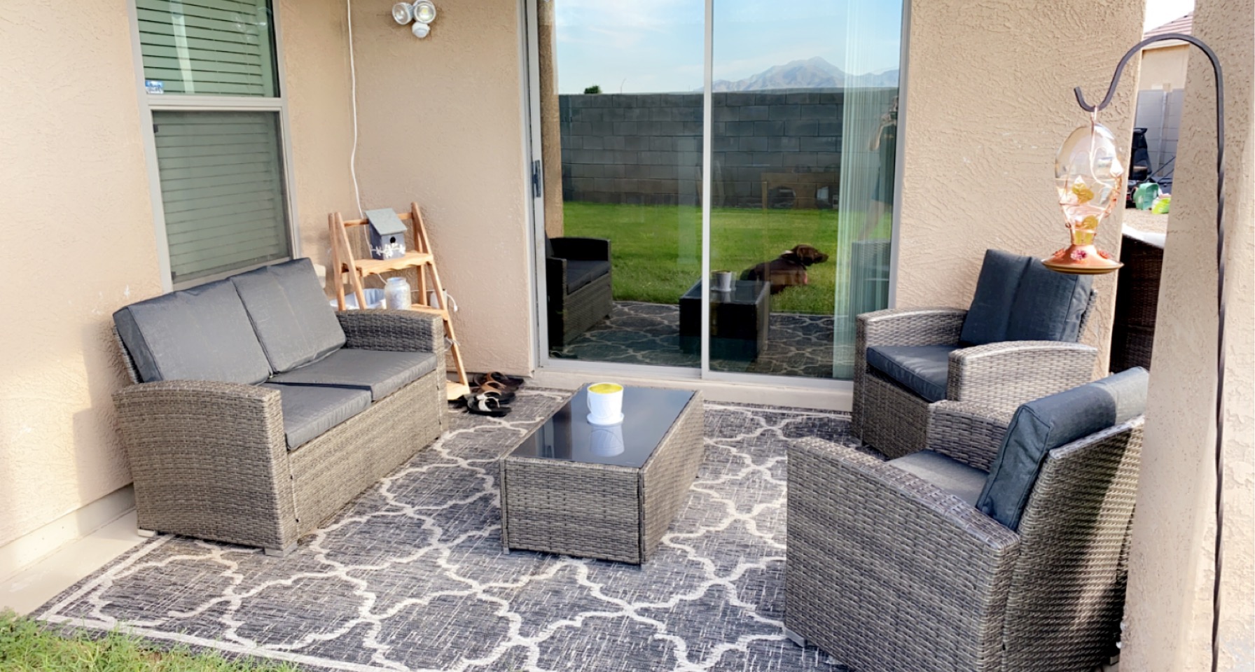 4pcs Wicker Outdoor Patio Furniture Set