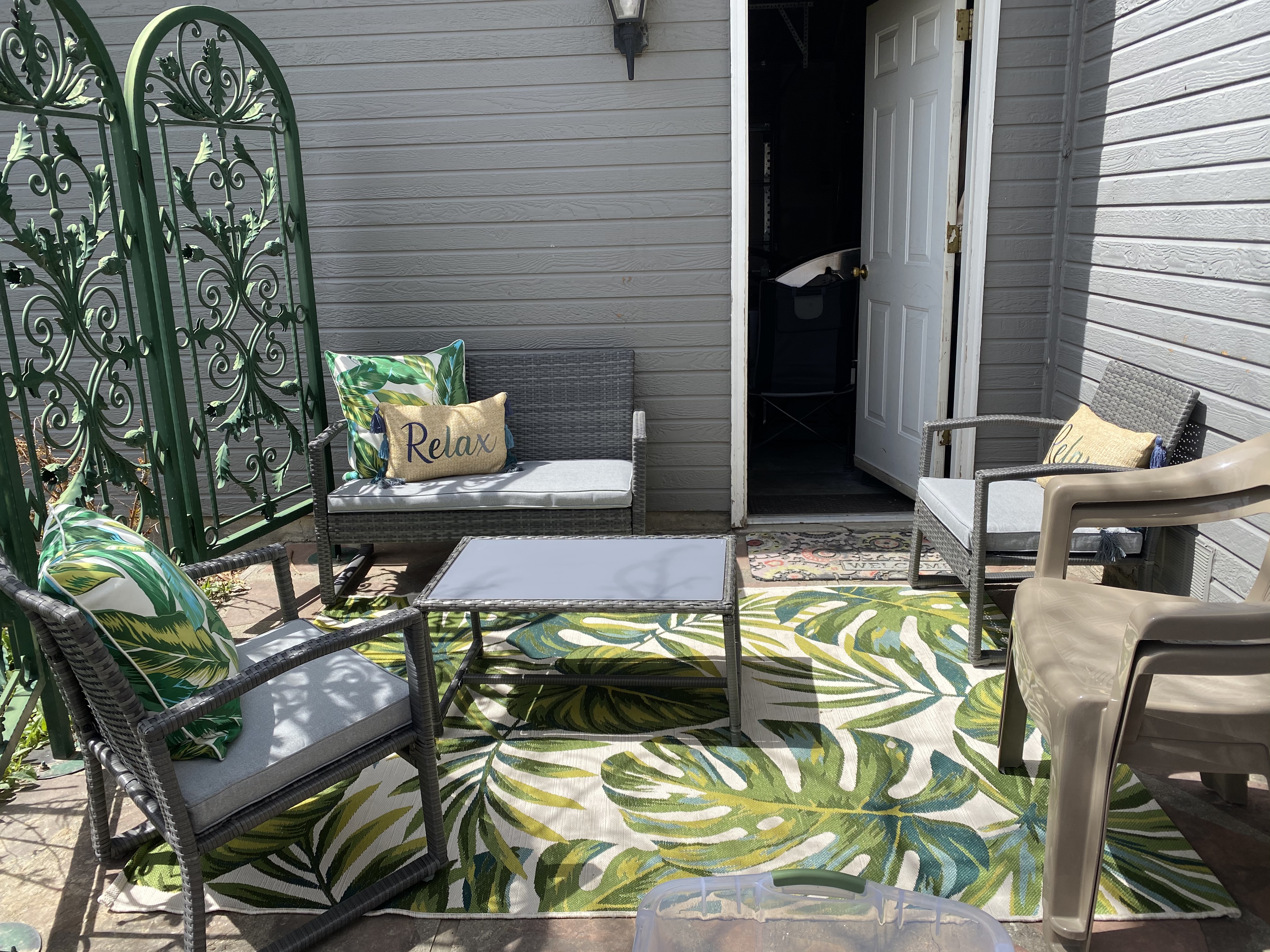 4pcs Patio Conversation Set For Small Spaces