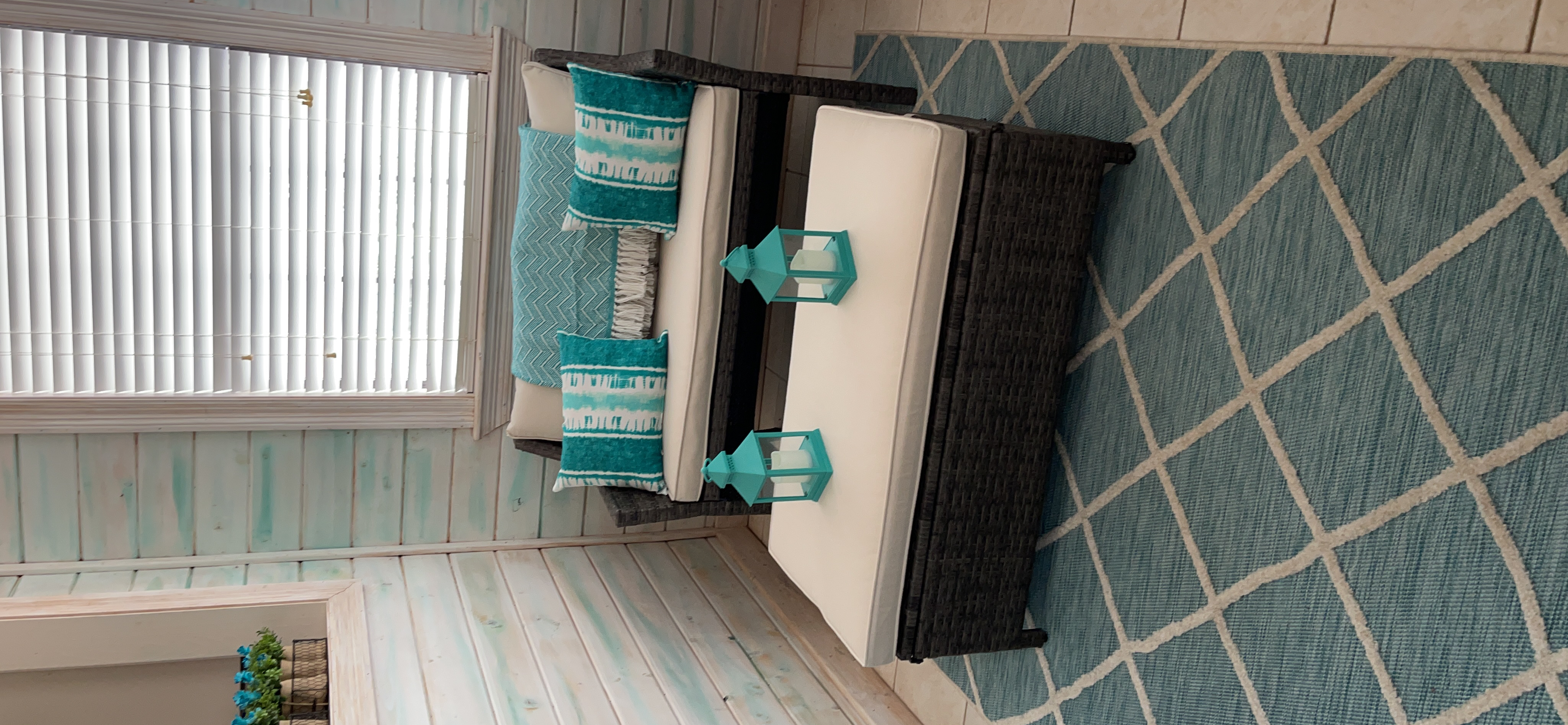 Wicker Loveseat Set with a Storage Bin