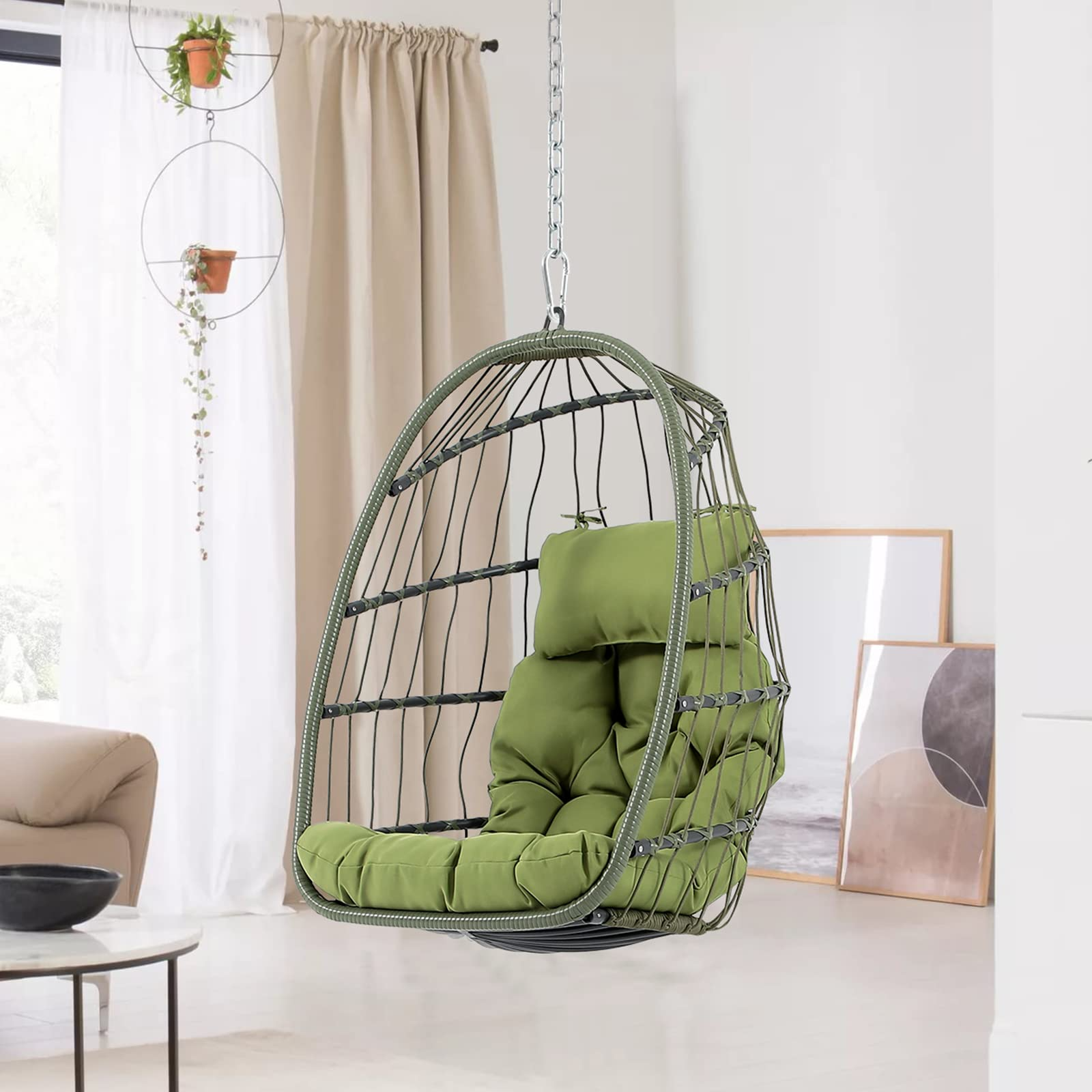 Hanging chair without outlet stand