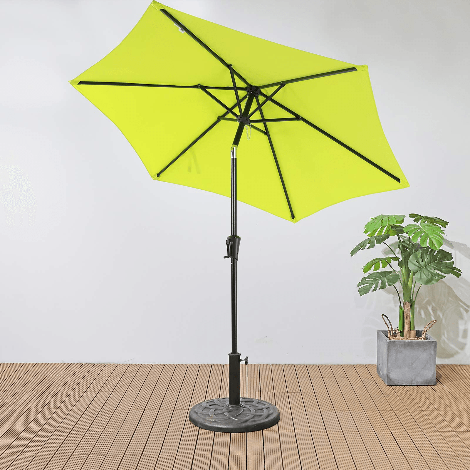 Patio Umbrella Base, Heavy Duty Round Outdoor Market Umbrella Stand Weight, Bronze | Orange-Casual