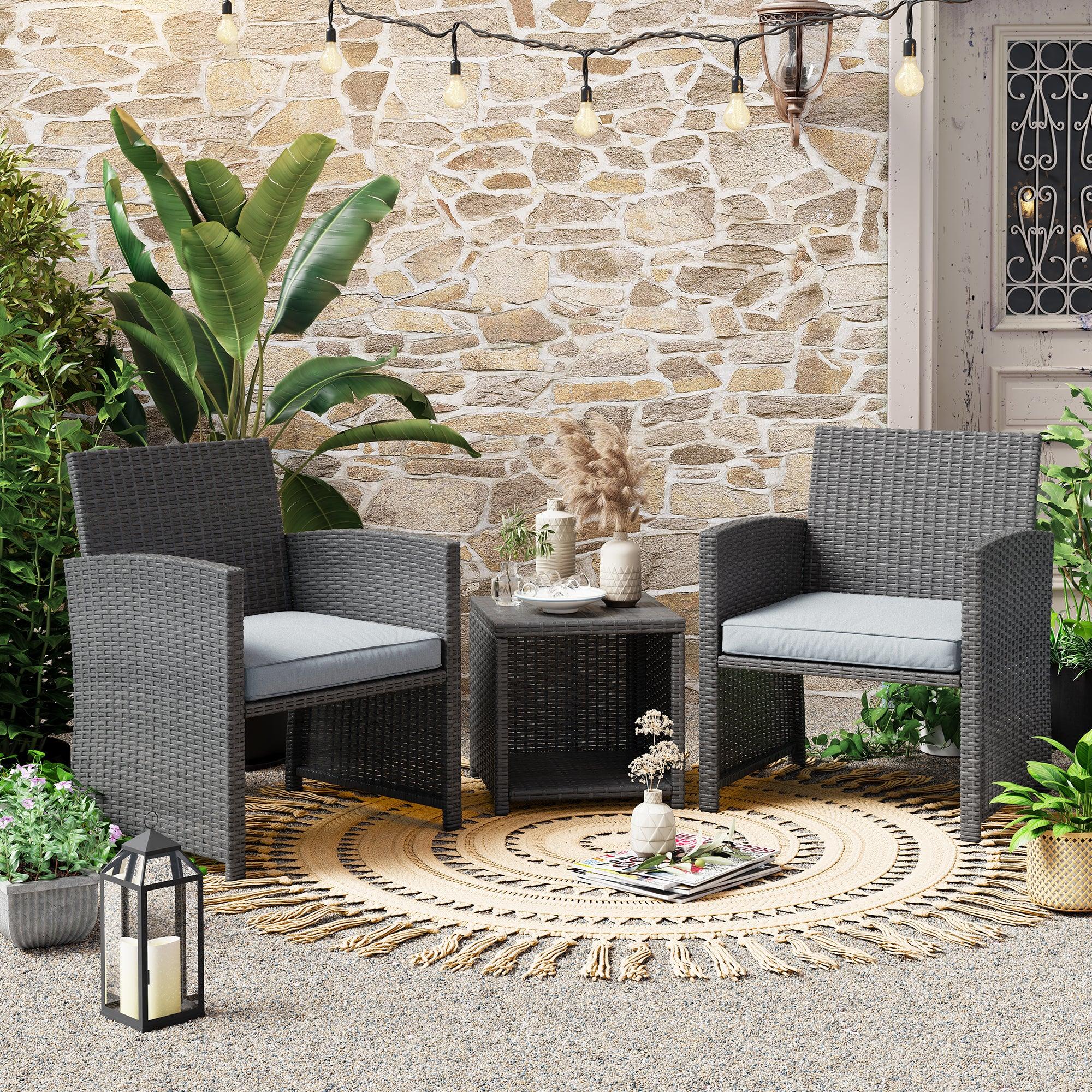 Piece - Set, Sets Outdoor Conversation Orange-Casual Patio Furniture 3 Orange-Casual® –
