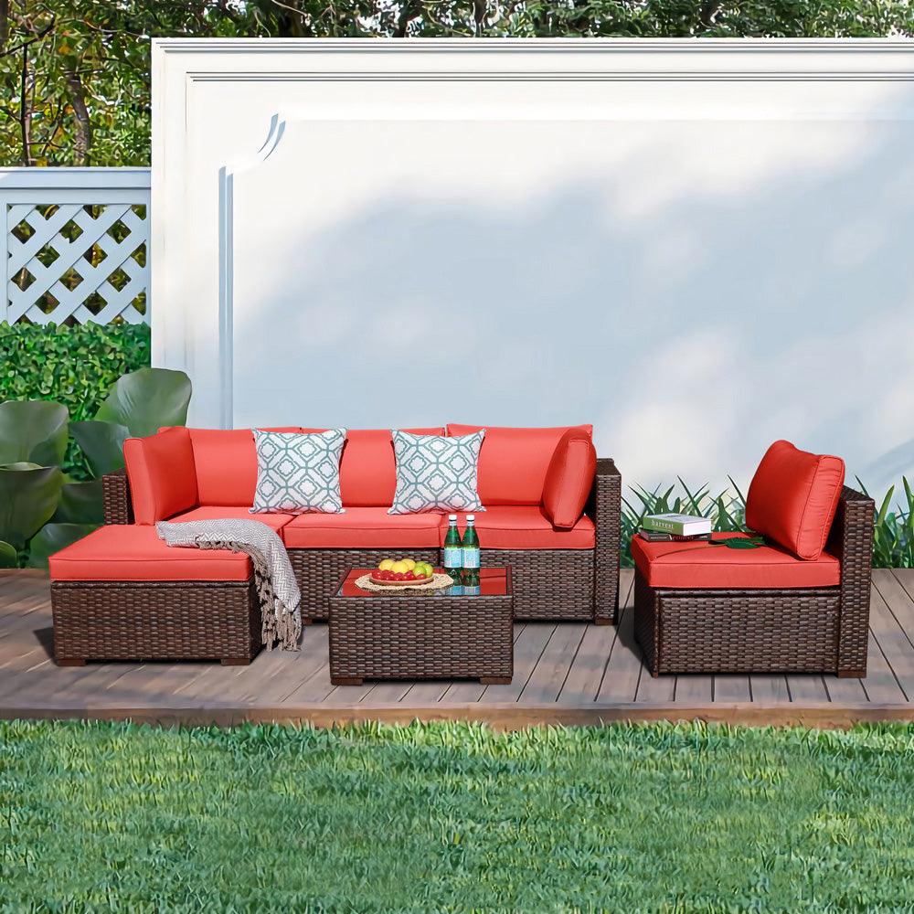 LShaped Outdoor Sectionals Patio Furniture OrangeCasual® OrangeCasual