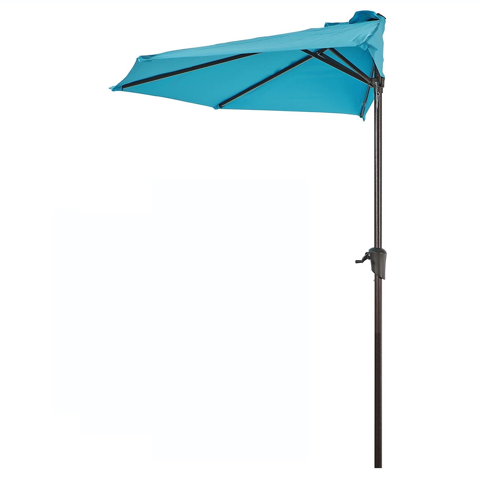 half round patio umbrella canada CASTLECREEK Umbrella, Outdoor, Garden, Deck, Balcony Shade 8 Feet Hunter Green : Patio, Lawn & Garden Umbrella base not included Patio Umbrella Half Round Outdoor