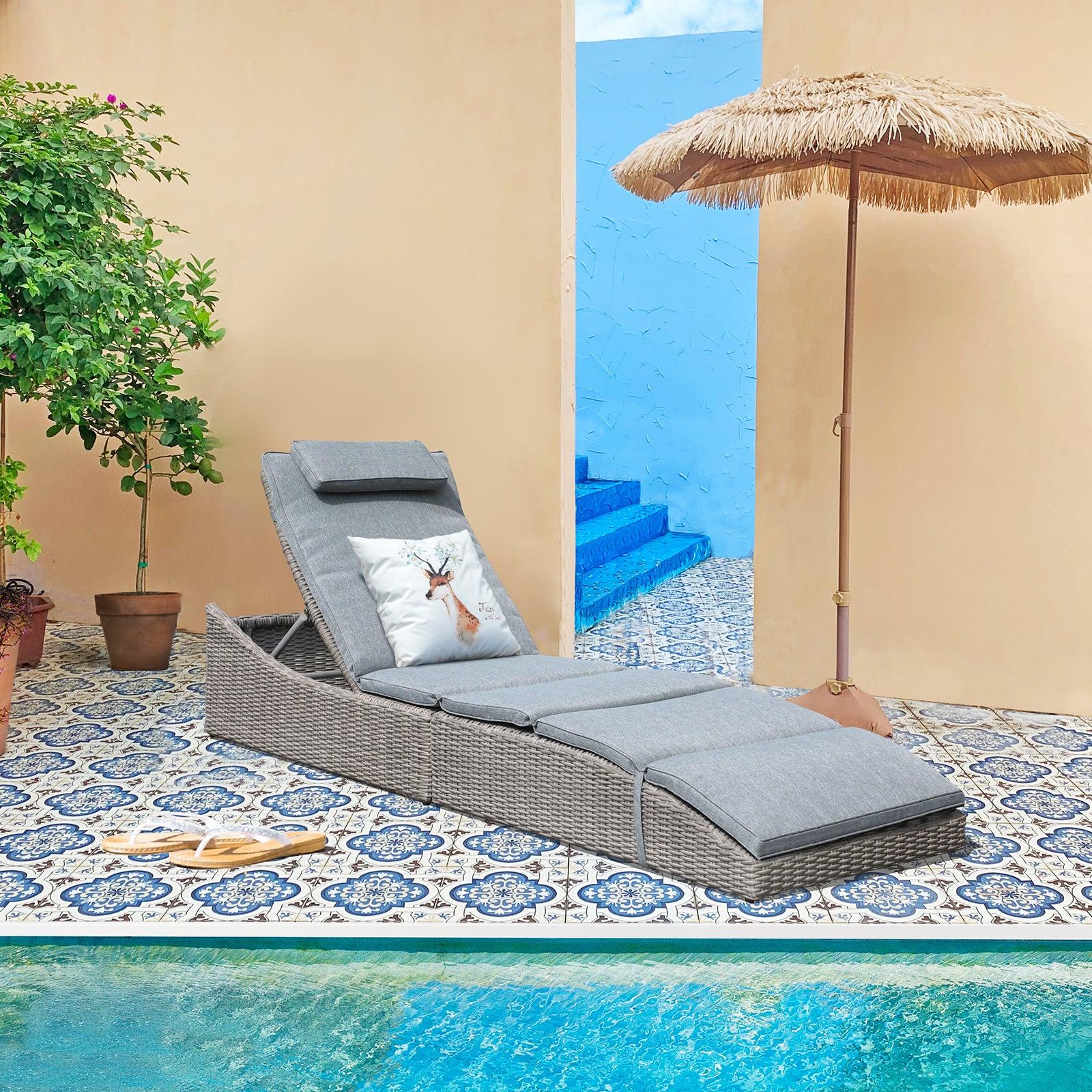 assembled chaise lounge outdoor