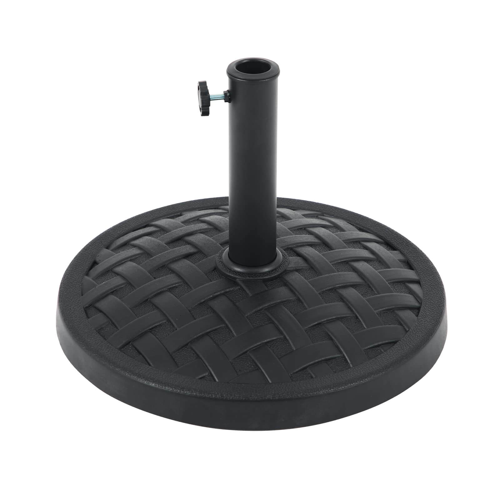 31lb Patio Umbrella Base, Heavy Duty Round Outdoor Market Umbrella Stand Weight, Black