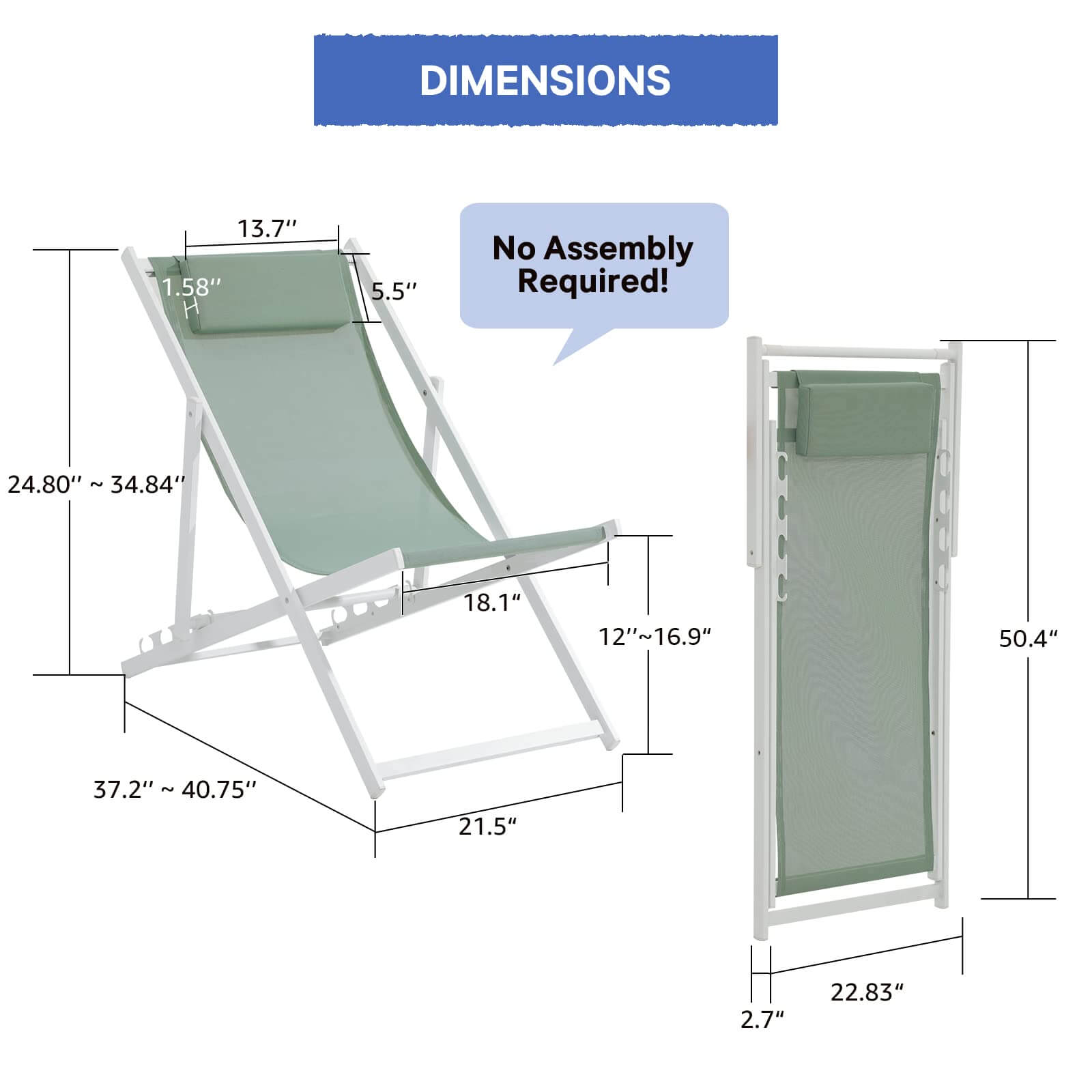 Sling discount folding lounger