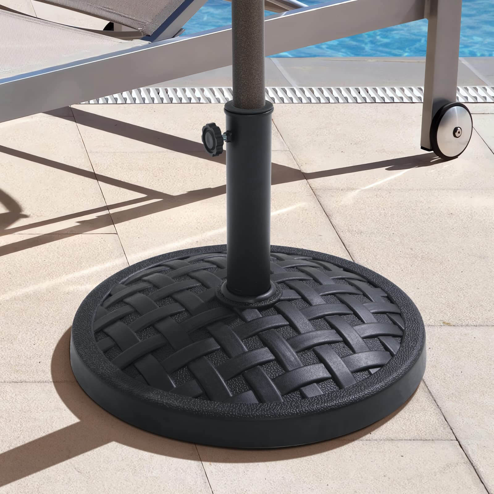 31lb Patio Umbrella Base Heavy Duty Round Outdoor Market Umbrella Stand