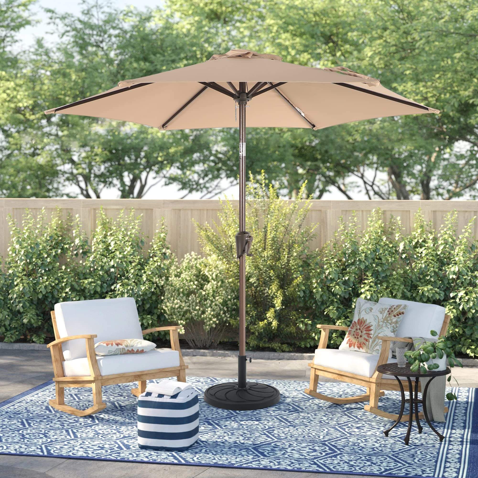 Patio Umbrella Base, 40lbs Outdoor Heavy Duty Resin Umbrella Stand, Black