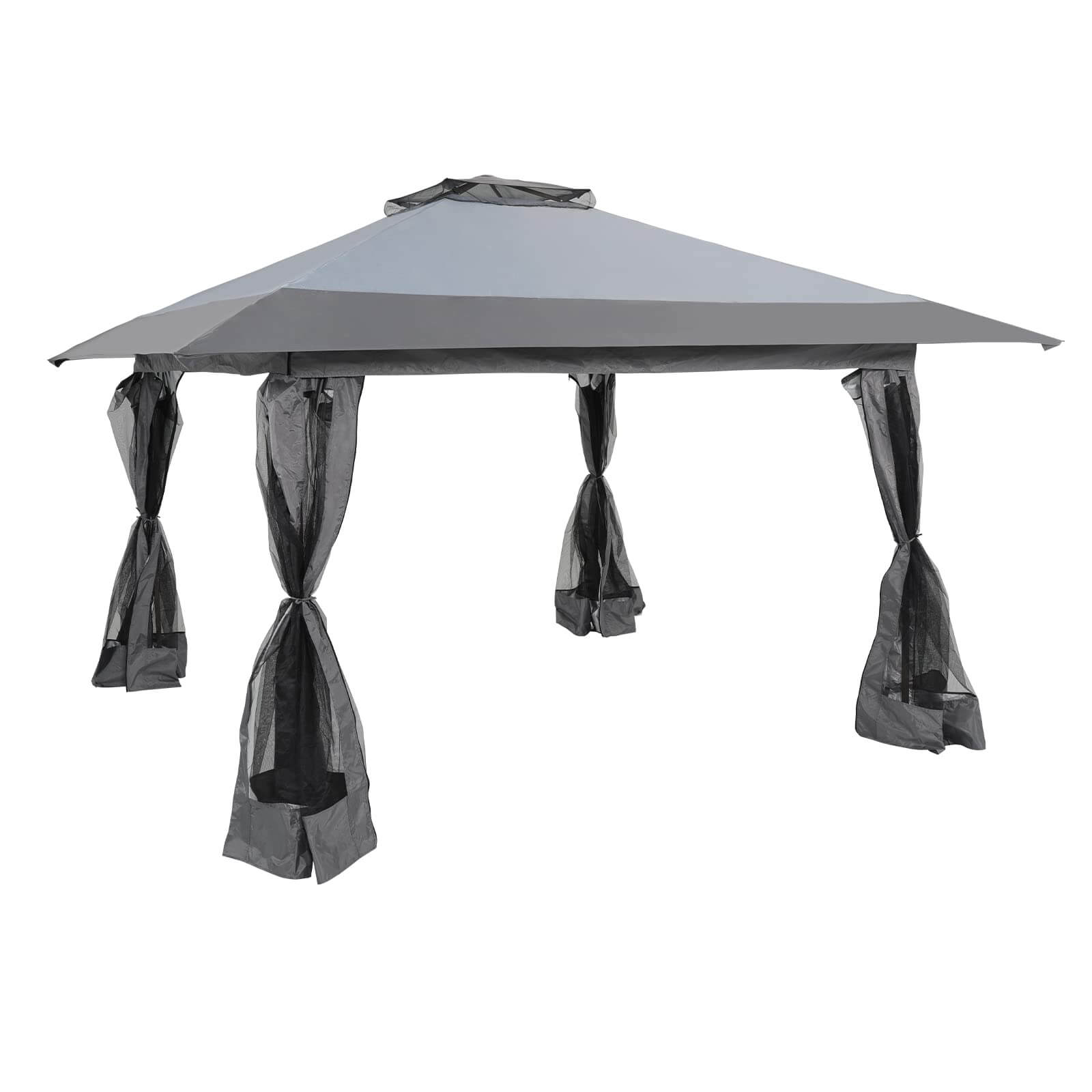 13’x13’ Pop Up Gazebo, Outdoor Canopy Tent Shade with Metal Frame Mosquito Netting