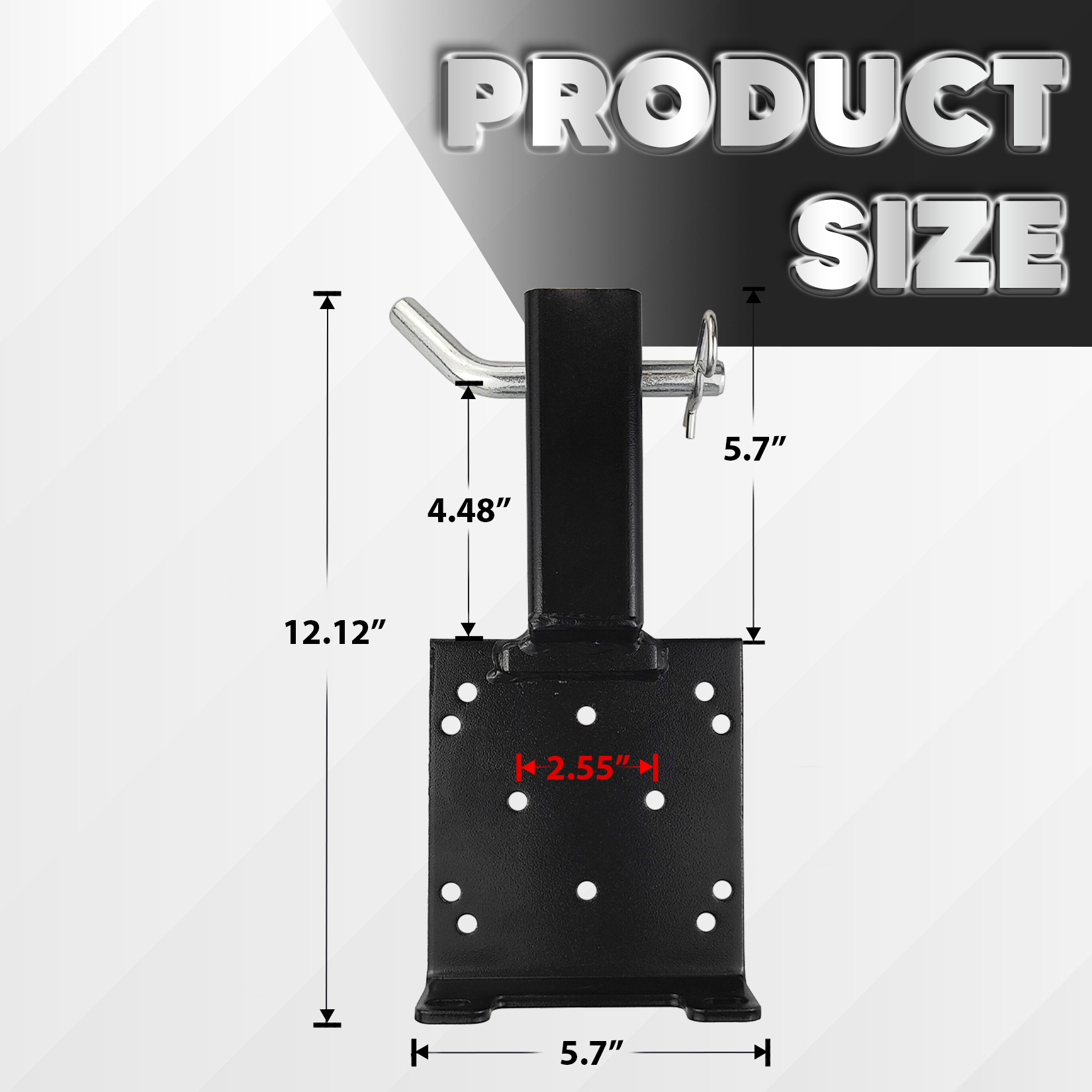 Universal Winch Mount Plate with 2-inch Receiver, Trailer Hitch Winch Mounting Pate for ATVs, UTVs, Trailer,Truck, Lawn and Garden Equipment(3500 lbs)