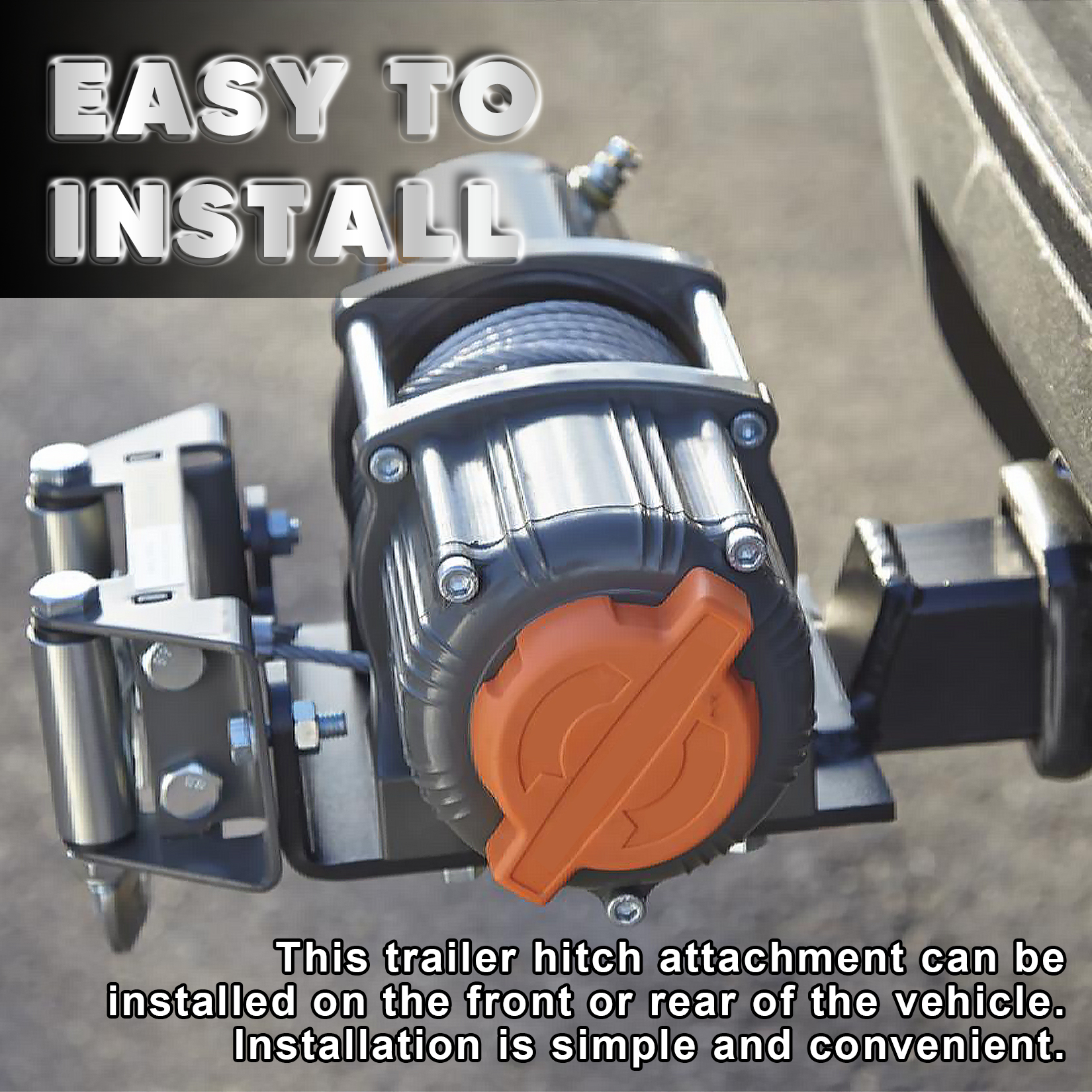 Universal Winch Mount Plate with 2-inch Receiver, Trailer Hitch Winch Mounting Pate for ATVs, UTVs, Trailer,Truck, Lawn and Garden Equipment(3500 lbs)