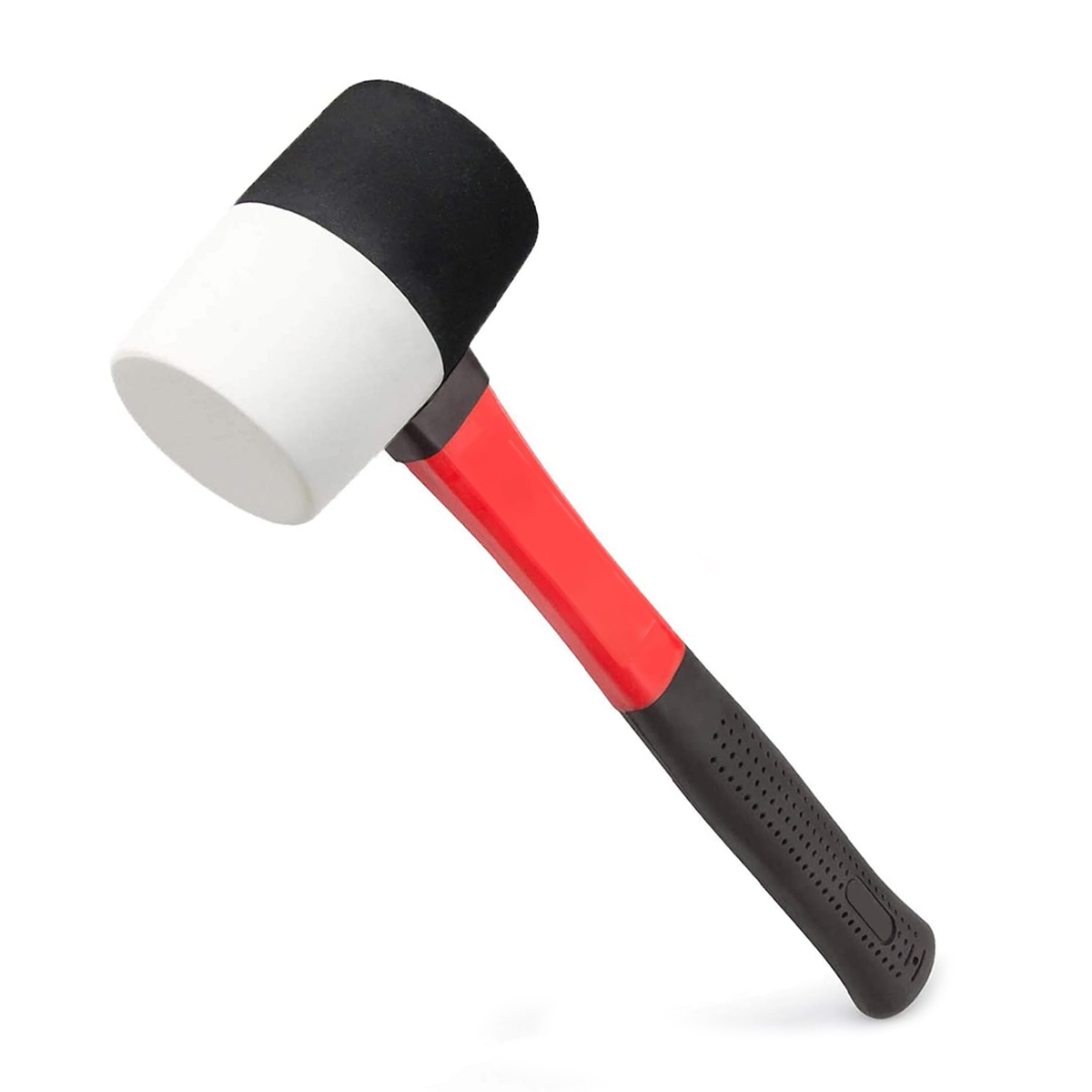 16-oz Black and White Rubber Mallet Hammer