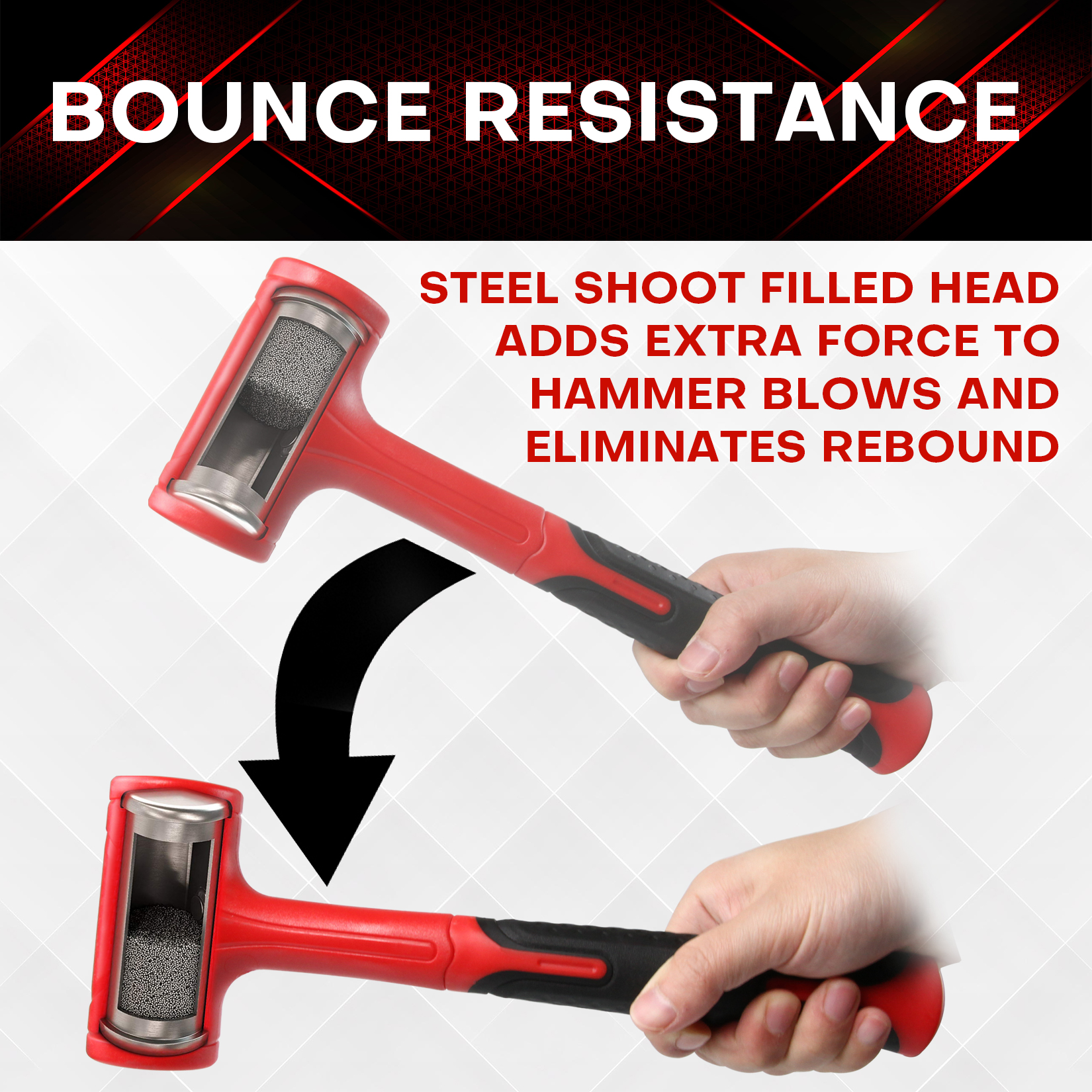 2 Pcs Dead Blow Hammer Set