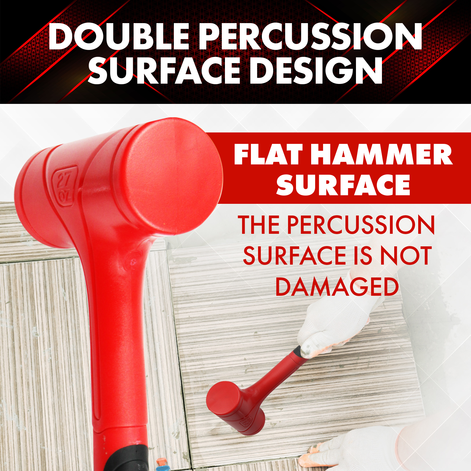 2 Pcs Dead Blow Hammer Set