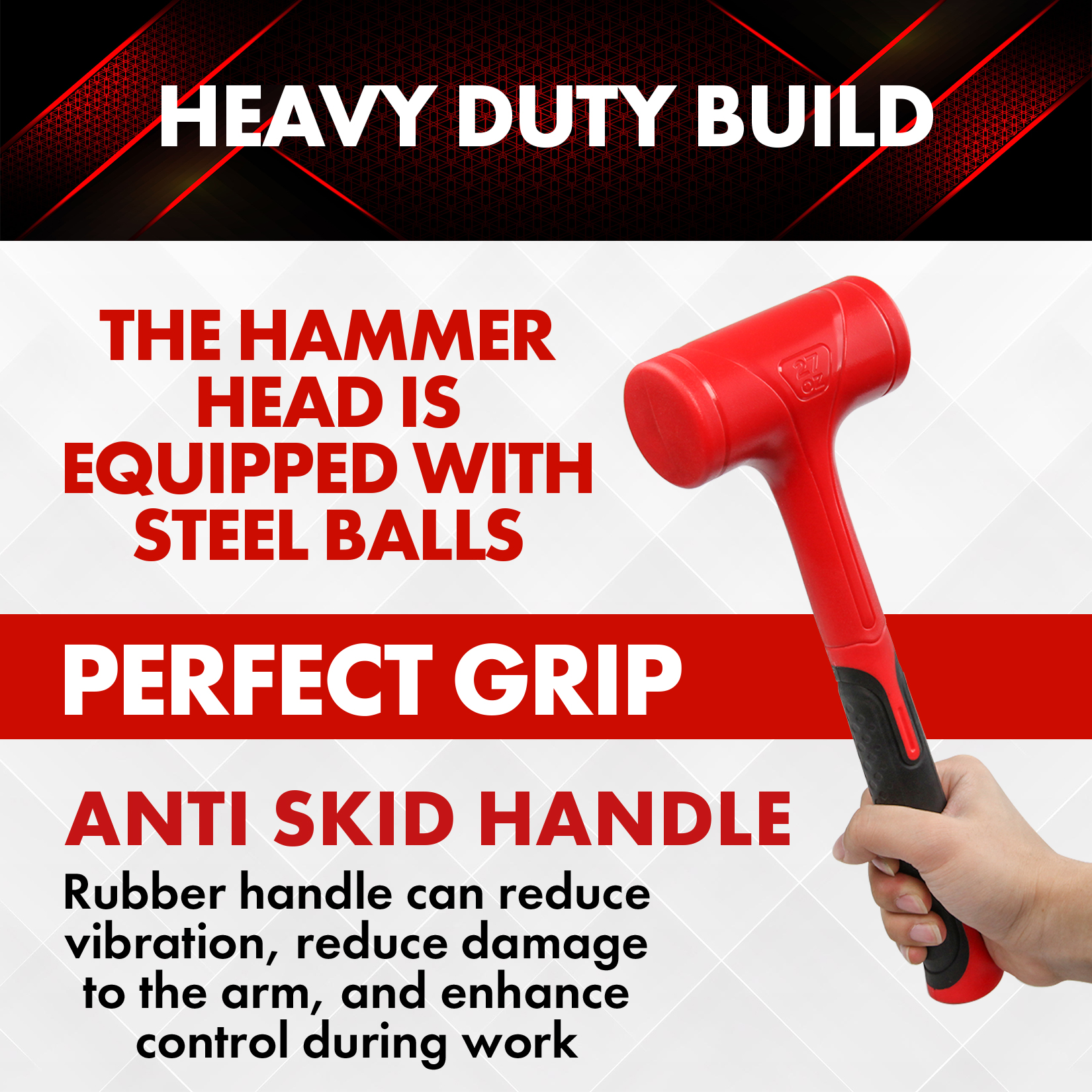 2 Pcs Dead Blow Hammer Set