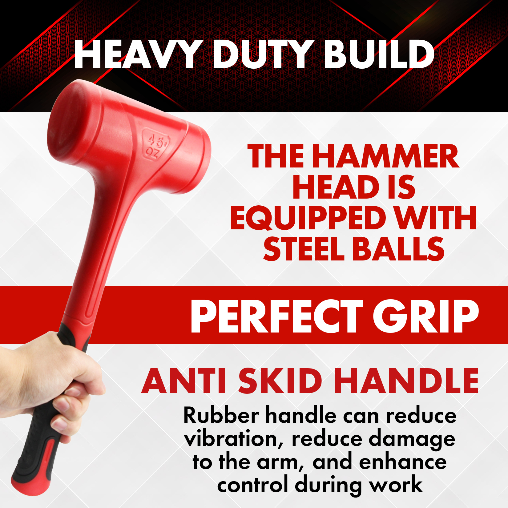 3 Pcs Dead Blow Hammer Set