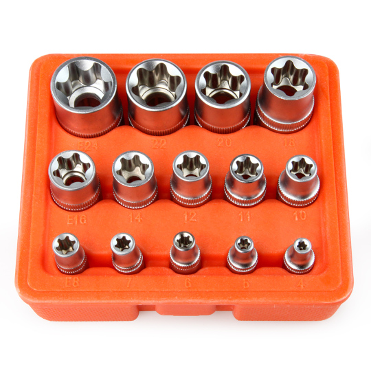 14 Pieces ETorx Star Socket Set