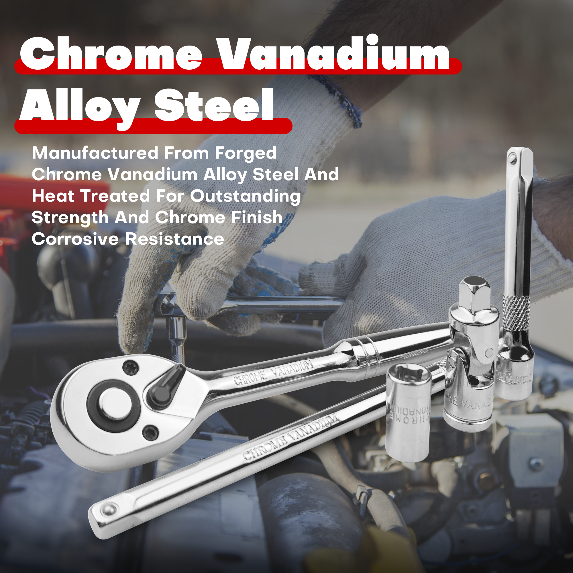 74 Pcs 1/4" Drive Socket Set