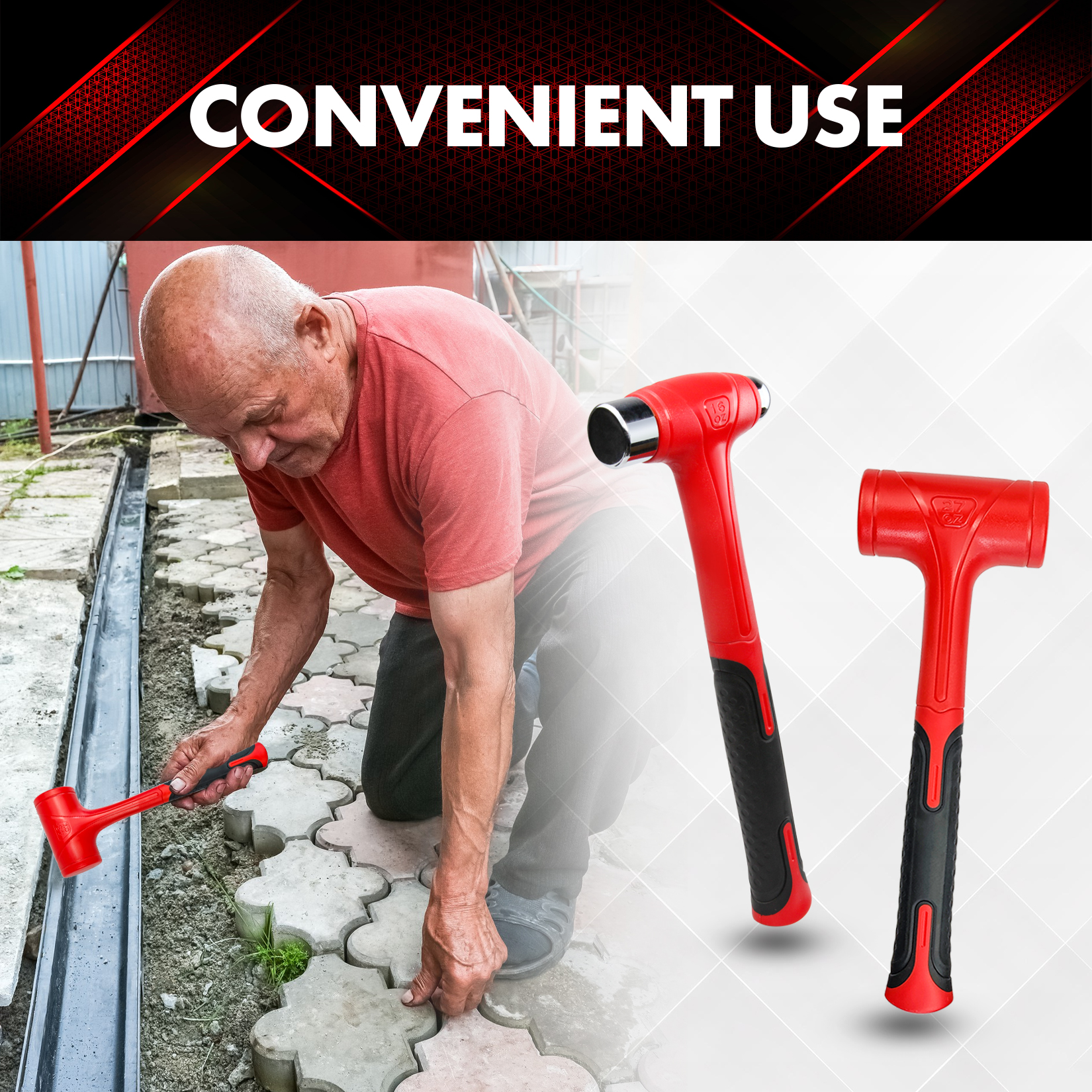 2 Pcs Dead Blow Hammer Set