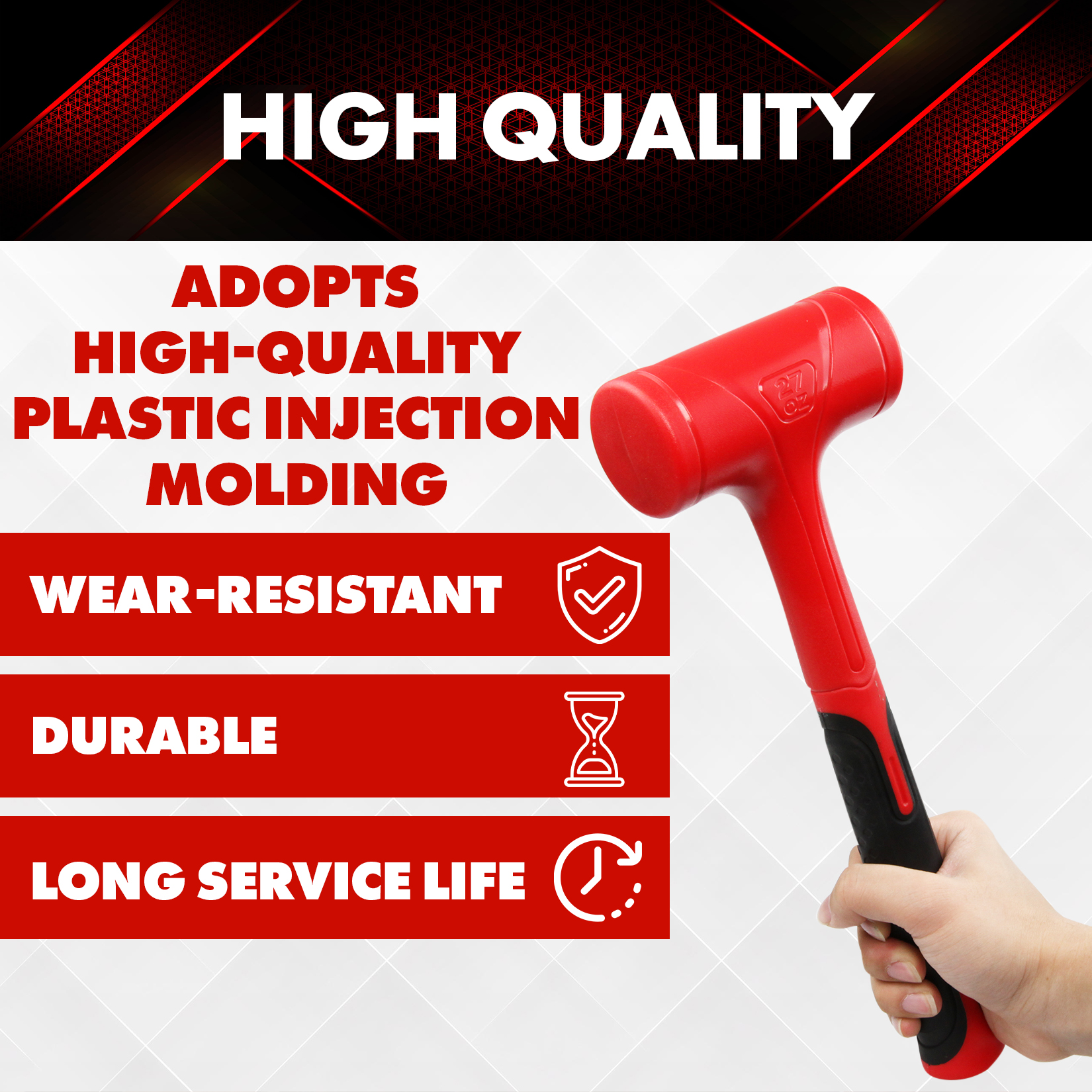 3 Pcs Dead Blow Hammer Set