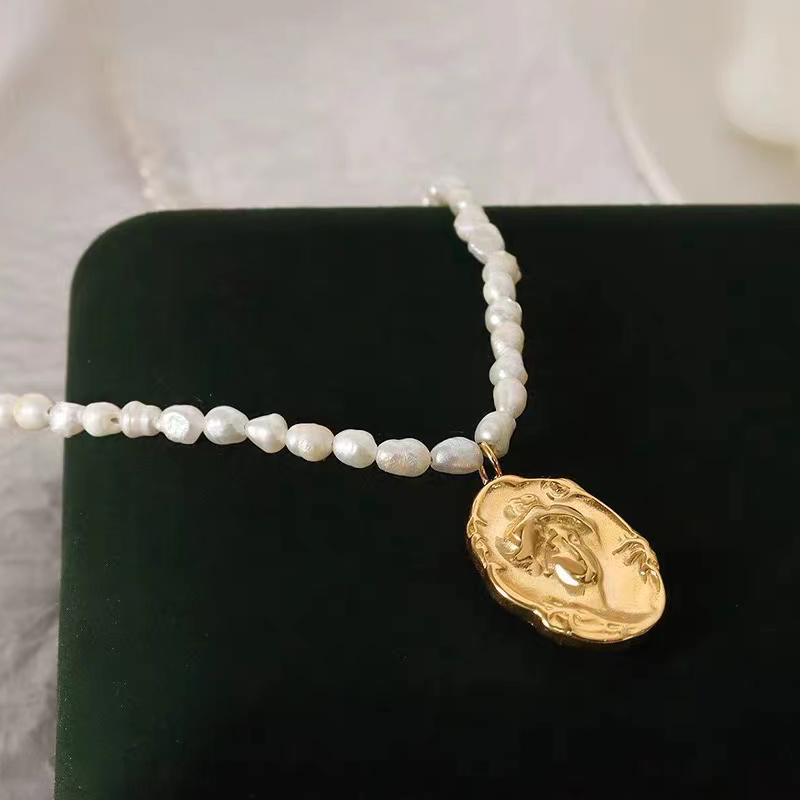 All Fresh Water Pearls Vintage Style Pendant Necklace